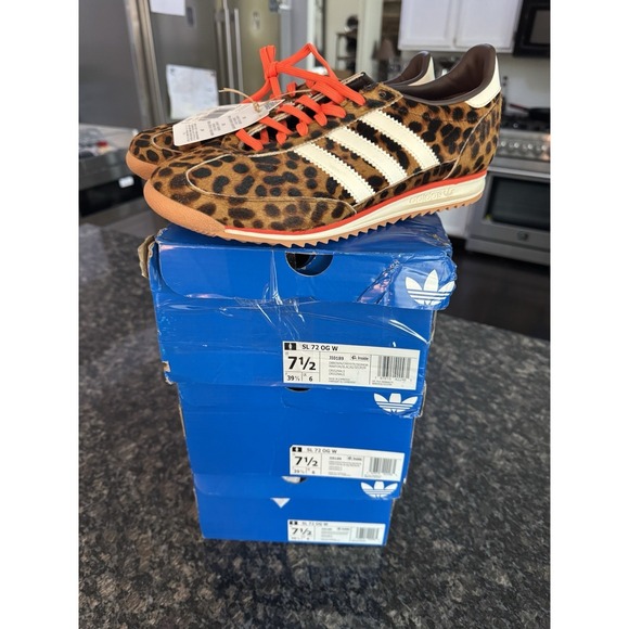 Adidas SL 72 OG Women's Athletic Shoes Black Leopard Casual Sneakers Pick Size - Picture 12 of 12